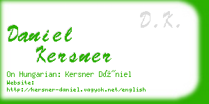 daniel kersner business card